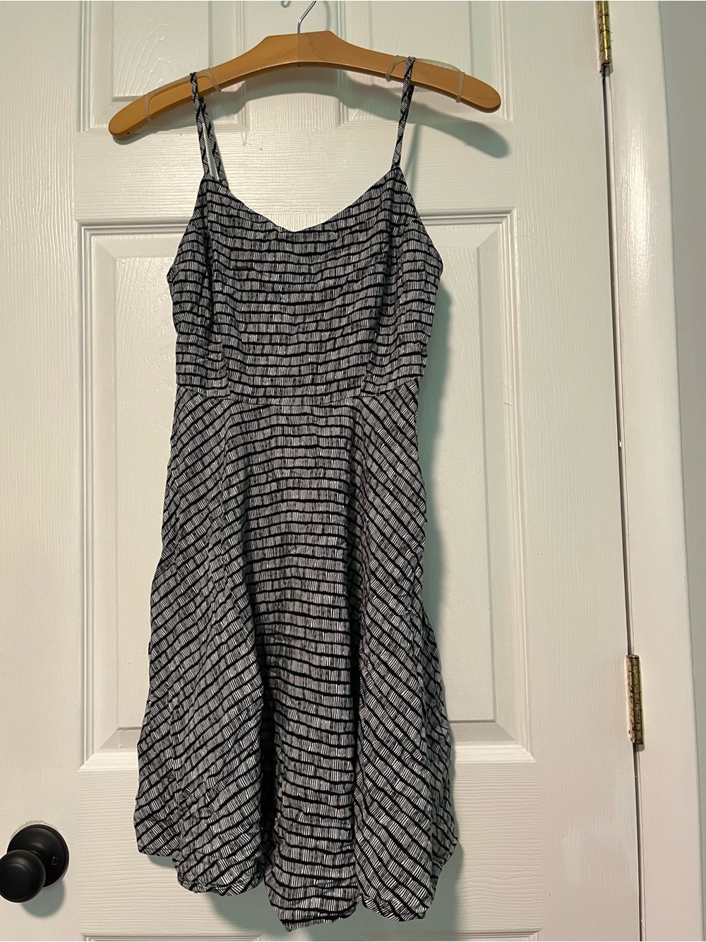 Old Navy Black and White Striped Mini Sundress
